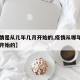 【疫情是从几年几月开始的,疫情从哪年哪月哪日开始的】